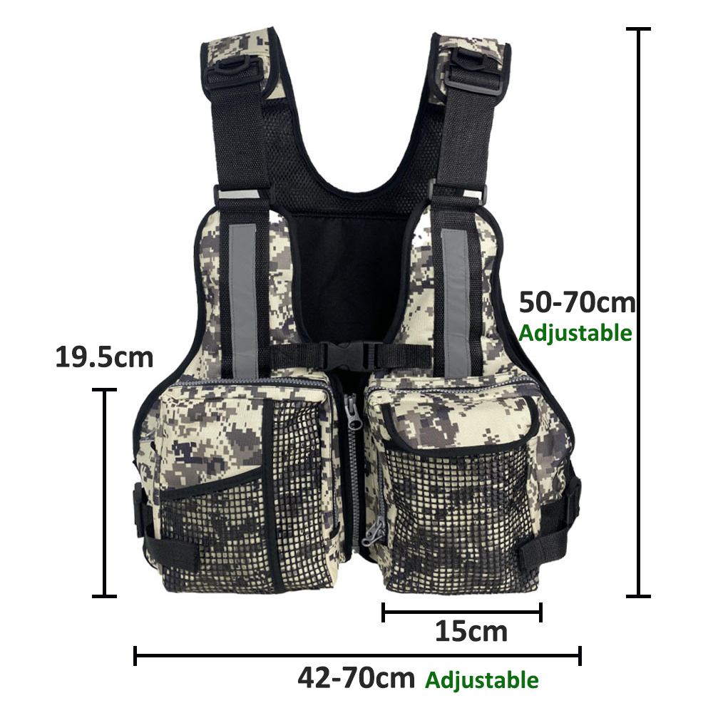 Fishing Equipment - سترة صيد خارجية متعددة الجيوب، قابلة